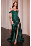Load image into Gallery viewer, Wholesale Off‑Shoulder Beaded Corset Satin Evening Gown By LAR803
