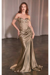 Load image into Gallery viewer, Wholesale Off‑Shoulder Beaded Corset Satin Evening Gown By LAR803