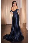 Load image into Gallery viewer, Wholesale Off‑Shoulder Beaded Corset Satin Evening Gown By LAR803