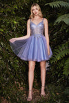 Load image into Gallery viewer, LA Merchandise LAR9239 Short A-Line Embellished Tulle Birthday Dress - SMOKY BLUE - Dress LA Merchandise