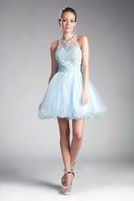 Load image into Gallery viewer, LA Merchandise LARUJ0119 Lace Halter Short A-Line Homecoming Dress - ICE BLUE - Dress LA Merchandise