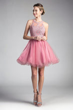 Load image into Gallery viewer, LA Merchandise LARUJ0119 Lace Halter Short A-Line Homecoming Dress - ROSE - Dress LA Merchandise