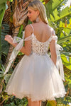 Load image into Gallery viewer, LAS3513 Wholesale Spaghetti Strap Homecoming Dress with Off-Shoulder Ribbon Bow &amp; Corset Back