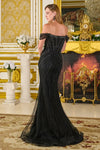 Load image into Gallery viewer, Wholesale Off-Shoulder Beaded Prom Dress Fitted V-Neck Evening Gown with Sweep Train by LAS3667 - - Long Formal Dresses LAS