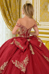 Load image into Gallery viewer, Wholesale Off-Shoulder Beaded Illusion Corset Lace Appliqué Glitter Tulle Ballgown Quinceañera Gown by LAS3673 - - Quinceanera Dress LAS
