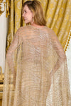 Load image into Gallery viewer, LAS3698 Champagne Wholesale Beaded Sequin Cape-Sleeve Gown Floor-Length Corset Prom Dress - - Long Prom Dress LAS