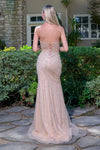 Load image into Gallery viewer, LAS3703 Wholesale Beaded Fitted Dress Glitter Corset Illusion Bodice Spaghetti Strap Formal Gown - - Long Prom Dress LAS