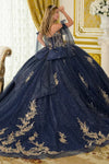 Load image into Gallery viewer, Wholesale Off-Shoulder Glitter Tulle Corset Dress with Embroidery &amp; Detachable Bow by LAS3710 - - Quinceanera Dress LAS