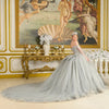 Load image into Gallery viewer, LAS3711 Silver Wholesale Off-Shoulder Quinceañera Dress with Sweetheart Neckline &amp; Detachable Bow