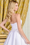 Load image into Gallery viewer, LAS3718 Wholesale Off White A-Line Wedding Dress with Beaded Waist Lace-Up Corset Back &amp; Train - - Wedding Dress LAS