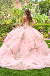 Load image into Gallery viewer, Wholesale Strapless Sweetheart Beaded Corset Multi-Tier Glitter Tulle Ball Gown by LAS3724 - - Quinceanera Dress LAS