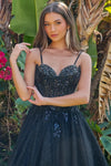 Load image into Gallery viewer, Wholesale Sweetheart Spaghetti Strap Beaded Corset Glitter Tulle A-Line Evening Gown by LAS3750 - - Long Prom Dress LAS