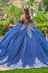 Load image into Gallery viewer, Wholesale Off-Shoulder Beaded Illusion Corset Tulle Baroque Appliqué Ball Gown by LAS3752 - - Quinceanera Dress LAS