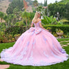 Load image into Gallery viewer, Wholesale Off-Shoulder Beaded Illusion Corset Glitter Tulle Bow Back Ball Gown by LAS3753 - - Quinceanera Dress LAS