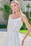 Load image into Gallery viewer, Wholesale Spaghetti Strap Floral Lace Appliqué Illusion Corset A-Line Bridal Gown by LAS3755 - - Wedding Dress LAS