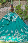 Load image into Gallery viewer, LAS3800 Emerald Green Wholesale Quinceañera Ball Gown Sweetheart Dress with Detachable Long Sleeves