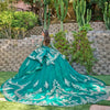 Load image into Gallery viewer, LAS3800 Emerald Green Wholesale Quinceañera Ball Gown Sweetheart Dress with Detachable Long Sleeves