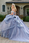 Load image into Gallery viewer, Wholesale Off-Shoulder Corset Sweetheart Neckline Floral Sequin Embroidered Tulle Dress by LAS3802 - - Quinceanera Dress LAS
