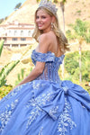 Load image into Gallery viewer, LAS3812 Dusty Blue Wholesale Quinceañera Ball Gown Sweet 16 Dress with Floral Applique &amp; Bow - - Quinceanera Dress LAS