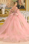 Load image into Gallery viewer, LAS3814 Dusty Rose Wholesale Sequin Glitter Dress with Detachable Ruffled Sleeves Ball Gown - - Quinceanera Dress LAS