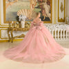 Load image into Gallery viewer, LAS3814 Dusty Rose Wholesale Sequin Glitter Dress with Detachable Ruffled Sleeves Ball Gown - - Quinceanera Dress LAS