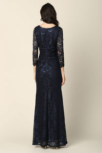 LA Merchandise LAV3397 Ruched Detail Formal Evening Dress - - Dress LA Merchandise