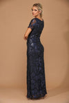 Load image into Gallery viewer, LA Merchandise LAV3456 Short Sleeve Mother of the Bride Sequin Gown - - Dress LA Merchandise