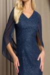 Load image into Gallery viewer, LA Merchandise LAV3471 Lace V-Neck MOB Dress W/ Cowl Back - - Dress LA Merchandise