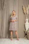 Load image into Gallery viewer, LA Merchandise LAV3479 Mother of the Bride One-Piece Dress W/ Jacket - MOCHA - Dress LAV