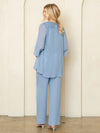 Load image into Gallery viewer, LAV3541 Wholesale 3-Piece Mother of the Bride Dress Sequin Top, Chiffon Jacket &amp; Wide-Leg Pants