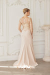Load image into Gallery viewer, Wholesale Sheer 3/4 Sleeve Sequin Embroidered Trumpet Mother of the Bride Gown by LAXMH159 - - Dress LAX