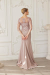 Load image into Gallery viewer, Wholesale Sheer 3/4 Sleeve Sequin Embroidered Trumpet Mother of the Bride Gown by LAXMH159 - - Dress LAX