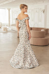 Load image into Gallery viewer, Wholesale Off-Shoulder Sweetheart Floral Jacquard Corset Bodice Mermaid Evening Gown by LAXMJ142 - - Dress LAX