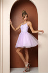 Load image into Gallery viewer, LA Merchandise LAXT718 Floral Corset Back Homecoming Cocktail Dress - - LA Merchandise