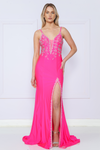 Load image into Gallery viewer, La Merchandise LAY9120 Sexy Detailed Bodycon Prom Open Back Dress Slit - HOT PINK - LA Merchandise