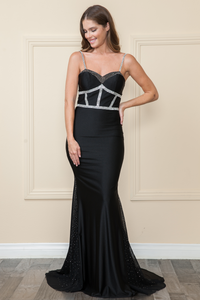 LA Merchandise LAY9124 Black Classy Evening Gown