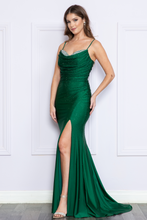 Load image into Gallery viewer, La Merchandise LAY9130 Long Stretchy Embellished Prom Bodycon Dress - EMERALD GREEN - LA Merchandise