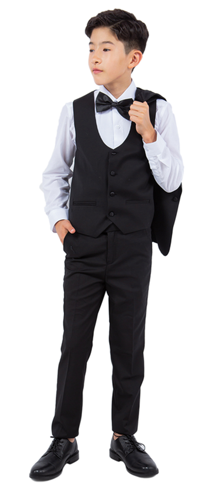 LA Merchandise LAPBT283SA 5 pc Two Toned Boys Perry Ellis Tuxedo Suit - - Boys suits LA Merchandise