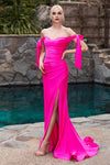 Load image into Gallery viewer, LA Merchandise LAR943P Plus Size Bow Straps Stretchy Long Prom Dress - - Dress LA Merchandise