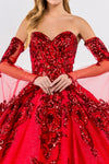 Load image into Gallery viewer, LA Merchandise LAS1914 Wholesale Ball Gown With Detachable Sleeves - - Dress LA Merchandise