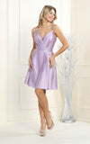 Load image into Gallery viewer, Lace Up Cocktail Dress W/ Pockets - LA1882 - LILAC - LA Merchandise