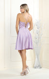 Load image into Gallery viewer, Lace Up Cocktail Dress W/ Pockets - LA1882 - - LA Merchandise