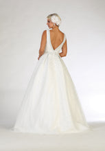 Load image into Gallery viewer, LA Merchandise LA112B Sleeveless V-Neck Bridal Ball Gown with Pearls - - LA Merchandise