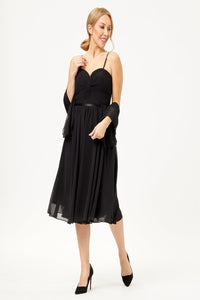 LA Merchandise LA1161 Corset Strapless Pleated Short Bridesmaids Dress - Black - LA Merchandise