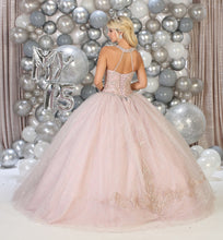Load image into Gallery viewer, LA Merchandise LA128 Wholesale Sleeveless Halter Embroidered Ball Gown - - LA Merchandise