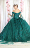 Load image into Gallery viewer, LA Merchandise LA184 Off Shoulder Floral Applique Quinceanera Dress - - LA Merchandise