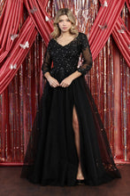 Load image into Gallery viewer, LA Merchandise LA1880 Embroidered Mother of the Bride A-line Gown - BLACK - Dress LA Merchandise