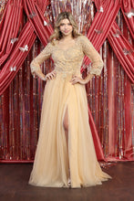 Load image into Gallery viewer, LA Merchandise LA1880 Embroidered Mother of the Bride A-line Gown - GOLD - Dress LA Merchandise