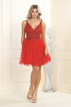 Load image into Gallery viewer, LA Merchandise LA1913 Dual Straps Cocktail A-Line Short Dress - RED - Dress LA Merchandise