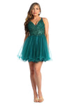 Load image into Gallery viewer, LA Merchandise LA1913 Dual Straps Cocktail A-Line Short Dress - HUNTER GREEN - Dress LA Merchandise